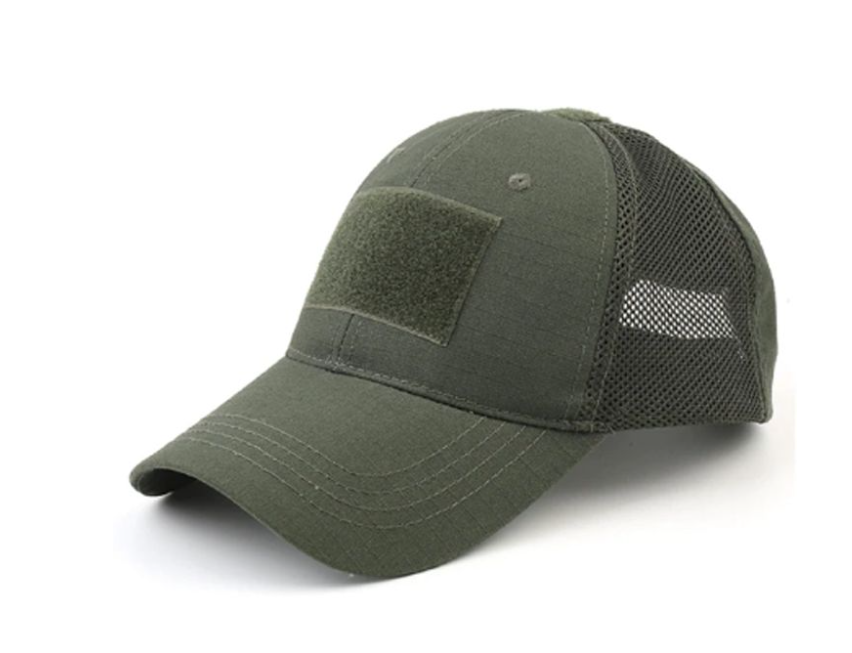 TacSpec Basic Mesh Tactical Cap with Velcro - OD - ONLINE ONLY