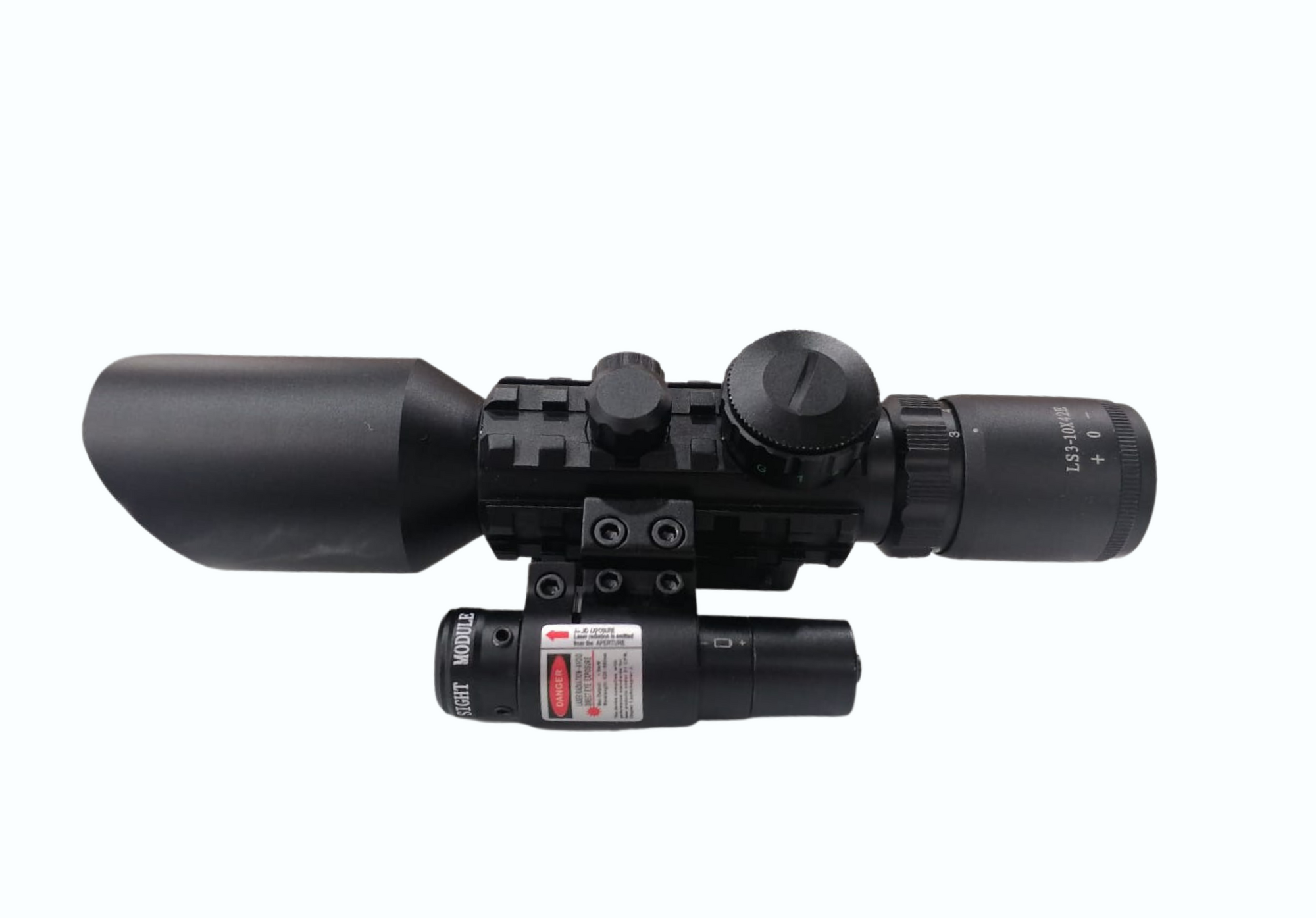 Rifle scope with laser - online only