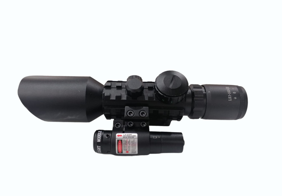Rifle scope with laser - online only