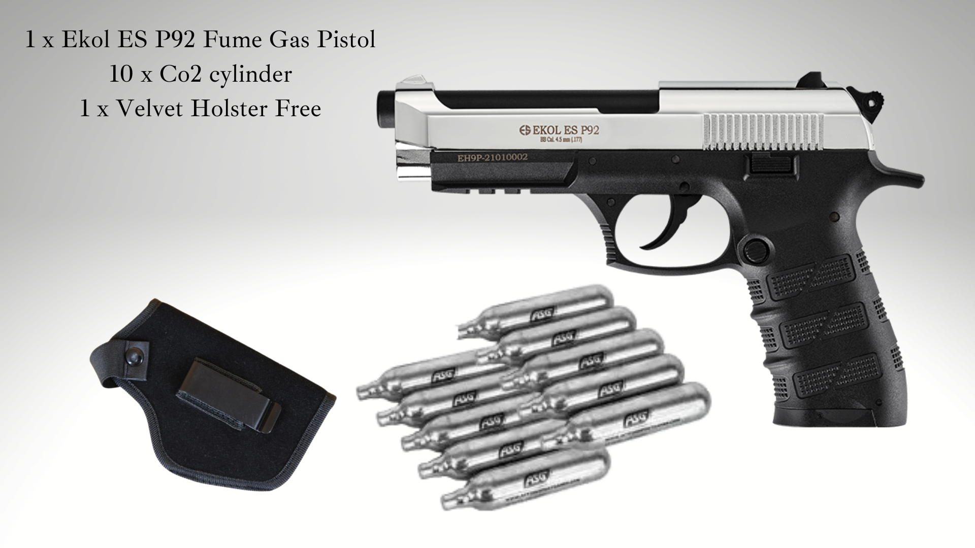 Ekol ES P92 Fume Co2 Pistol - ONLINE ONLY