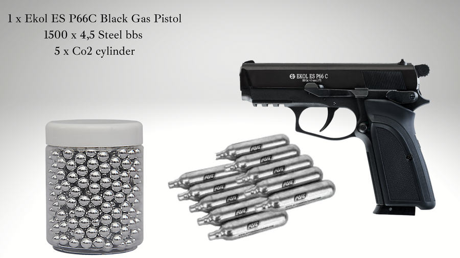 Ekol ES P66 C (Black)Co2 Pistol -ONLINE ONLY