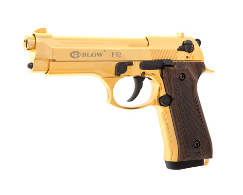 Blow F92 Gold blank gun with 10 blanks free and jd16 holster free - ONLINE ONLY
