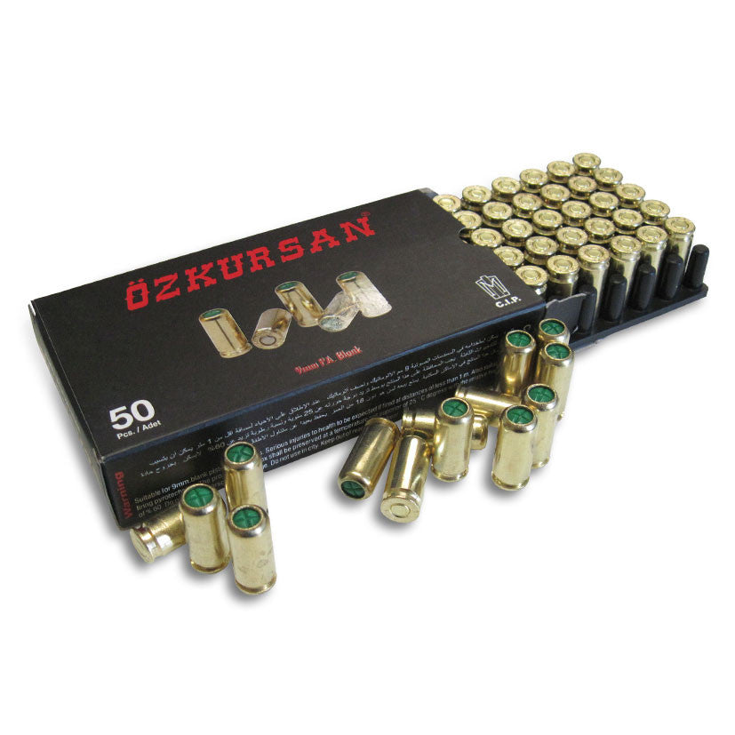 9 mm Blank Cartridges - Pack of 50 -  Max of  2 packs per order. ONLINE ONLY