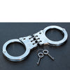 HEAVY DUTY HINGED HANDCUFFS SILVER