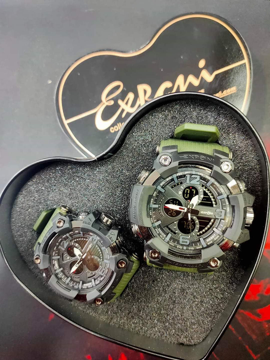 EXPONI COUPLE WATCH (GREEN)  - ONLINE ONLY