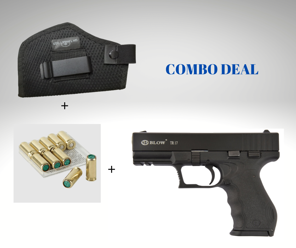 TR17 Blank Gun +25 Blanks + Holster - ONLINE ONLY