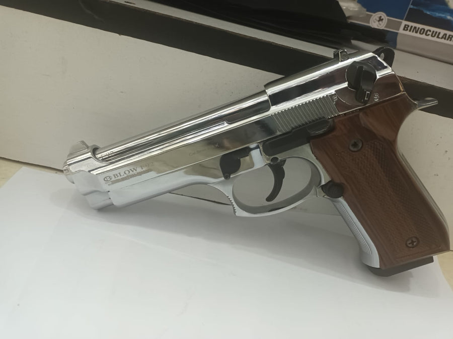 BLOW F92 SHINY CHROME WOODEN GRIP COMBO SPECIAL - ONLINE ONLY
