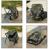 Folding Camping Fishing Chair Backpack Fishing Stool Backpack with Picnic Bag for Outdoor Hiking Seat Bag - Online Only