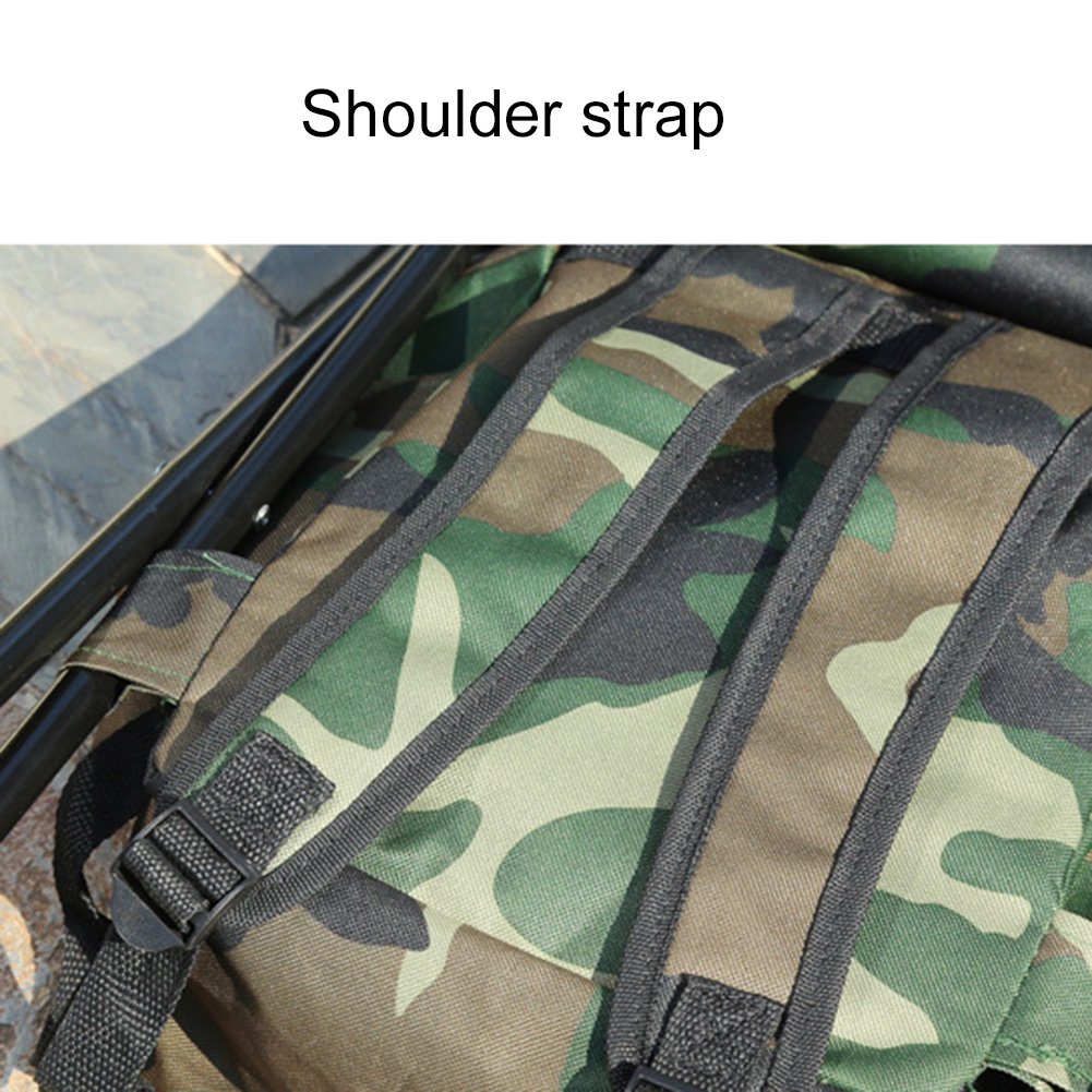 Folding Camping Fishing Chair Backpack Fishing Stool Backpack with Picnic Bag for Outdoor Hiking Seat Bag - Online Only