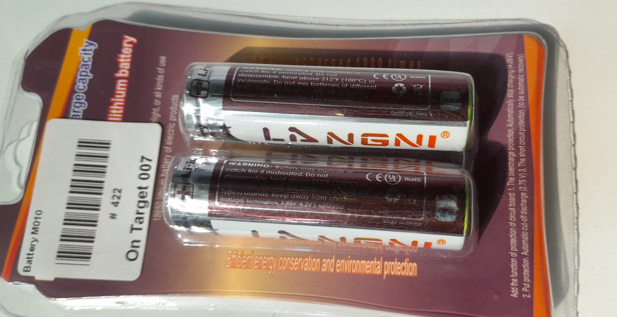 LDNGNI 18650 Rechargeable Battery - Online Only