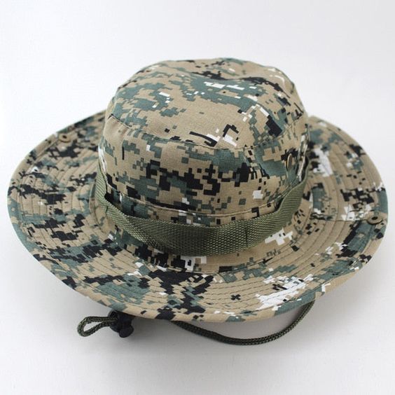 Military Boonie Hat Tactical Adjustable Boonie Hats (camo) - ONLINE ONLY