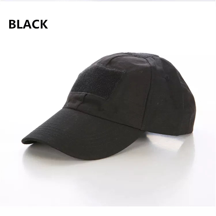 TACTICAL CAP WITH VELCRO ( BLACK) - ONLINE ONLY