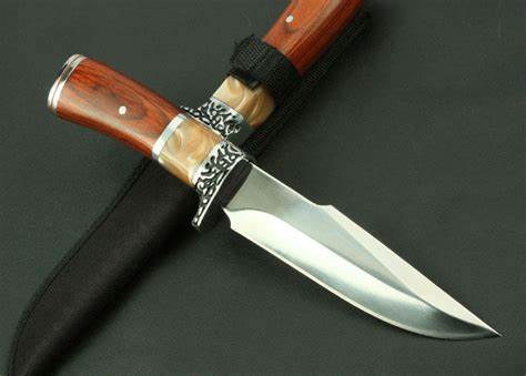 COLUMBIA HK-315B GRIZZLY FIXED BLADE KNIFE - 270mm Length - Colorwood Handle. - Online Only
