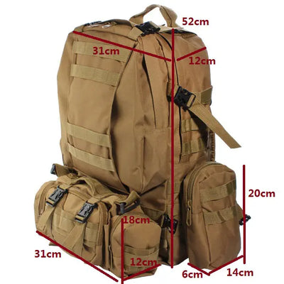 Camo Military Rucksack Outdoor Tactical Backpack Travel Camping Bag - ONLINE ONLY