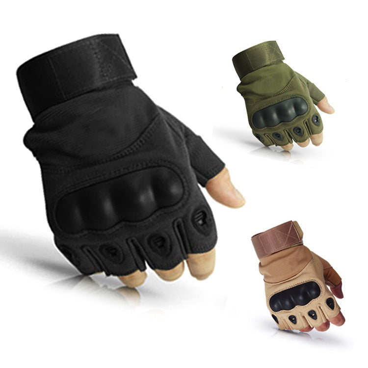 Black-Gloves-Half-finger-Sport-Durable-Tactical-Unisex - ONLINE ONLY